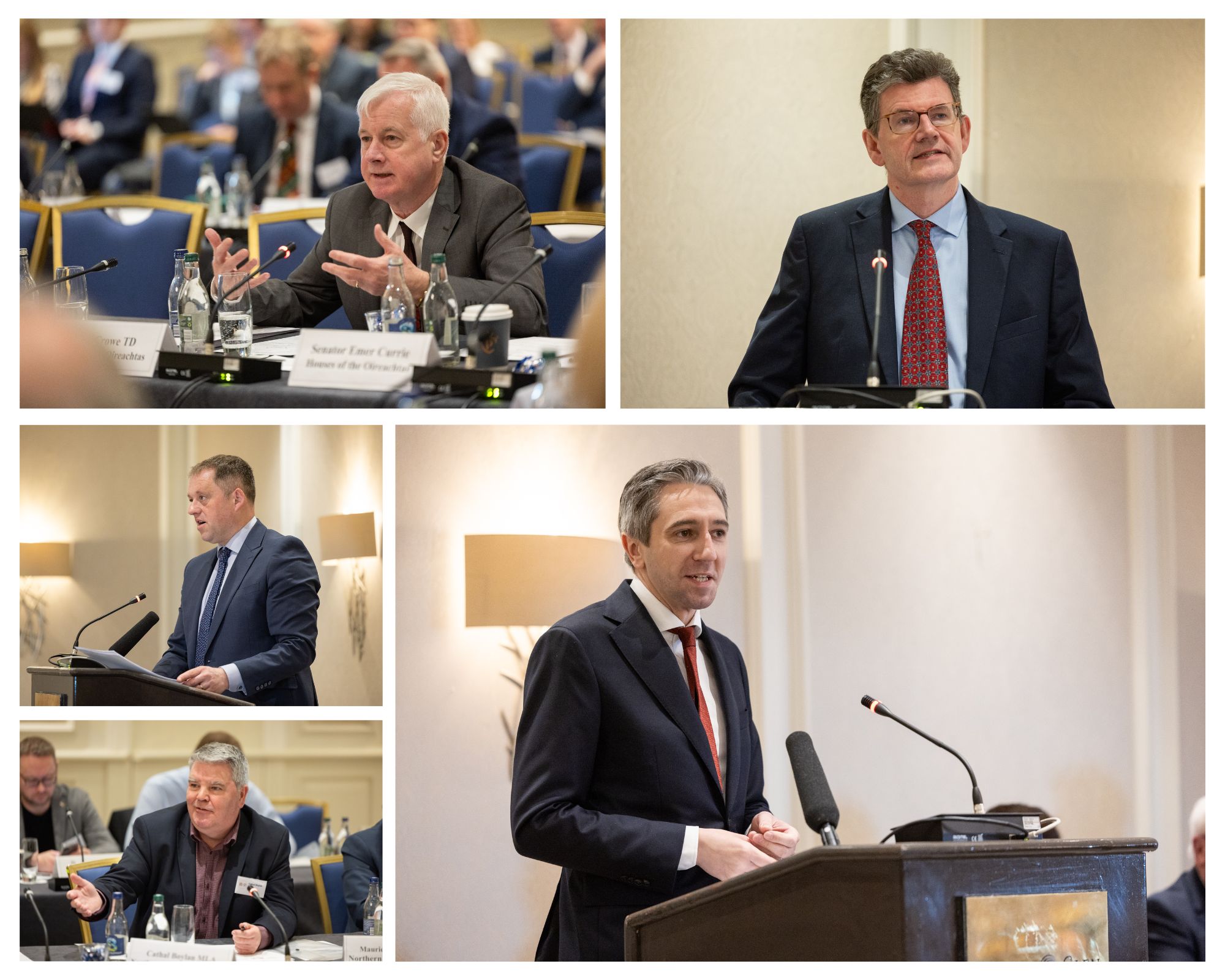 Speakers at the April 2024 meeting of BIPA, including the Taoiseach, Simon Harris