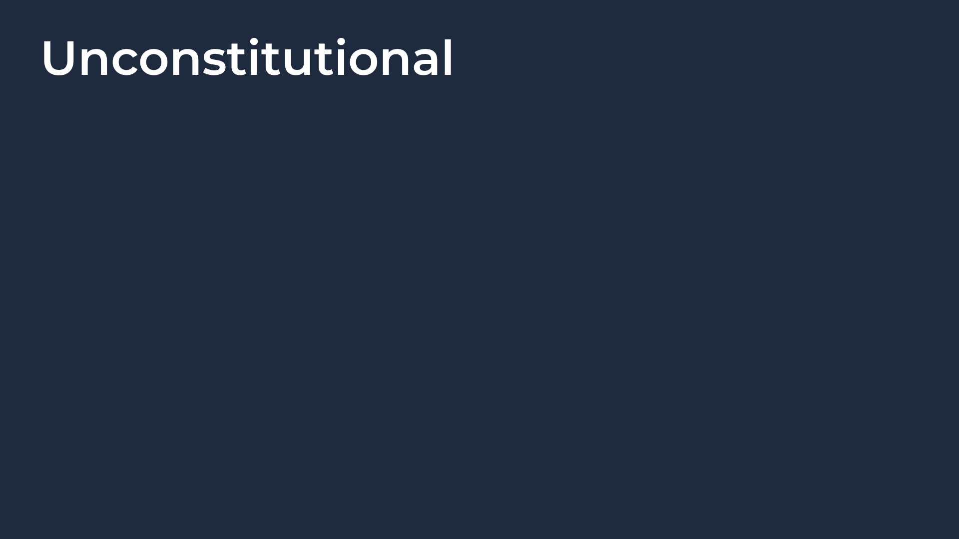 Unconstitutional