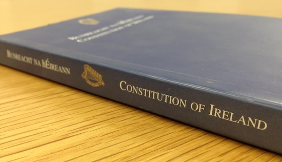 Photo of the Constitution of Ireland
