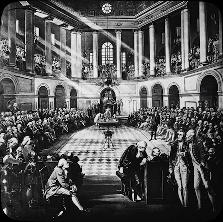 Drawing of the Great Parliament of Ireland, elected 1790