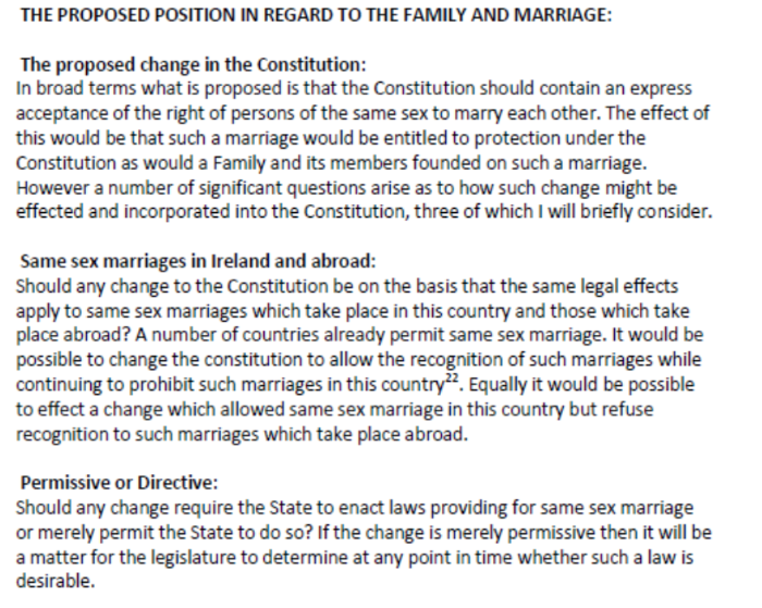 Third Report of the Convention on the Constitution, Amending the Constitution to provide for same-sex marriage, 2013