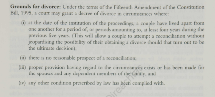 The Right to Remarry, a Government Information Paper on the Divorce Referendum, September 1995