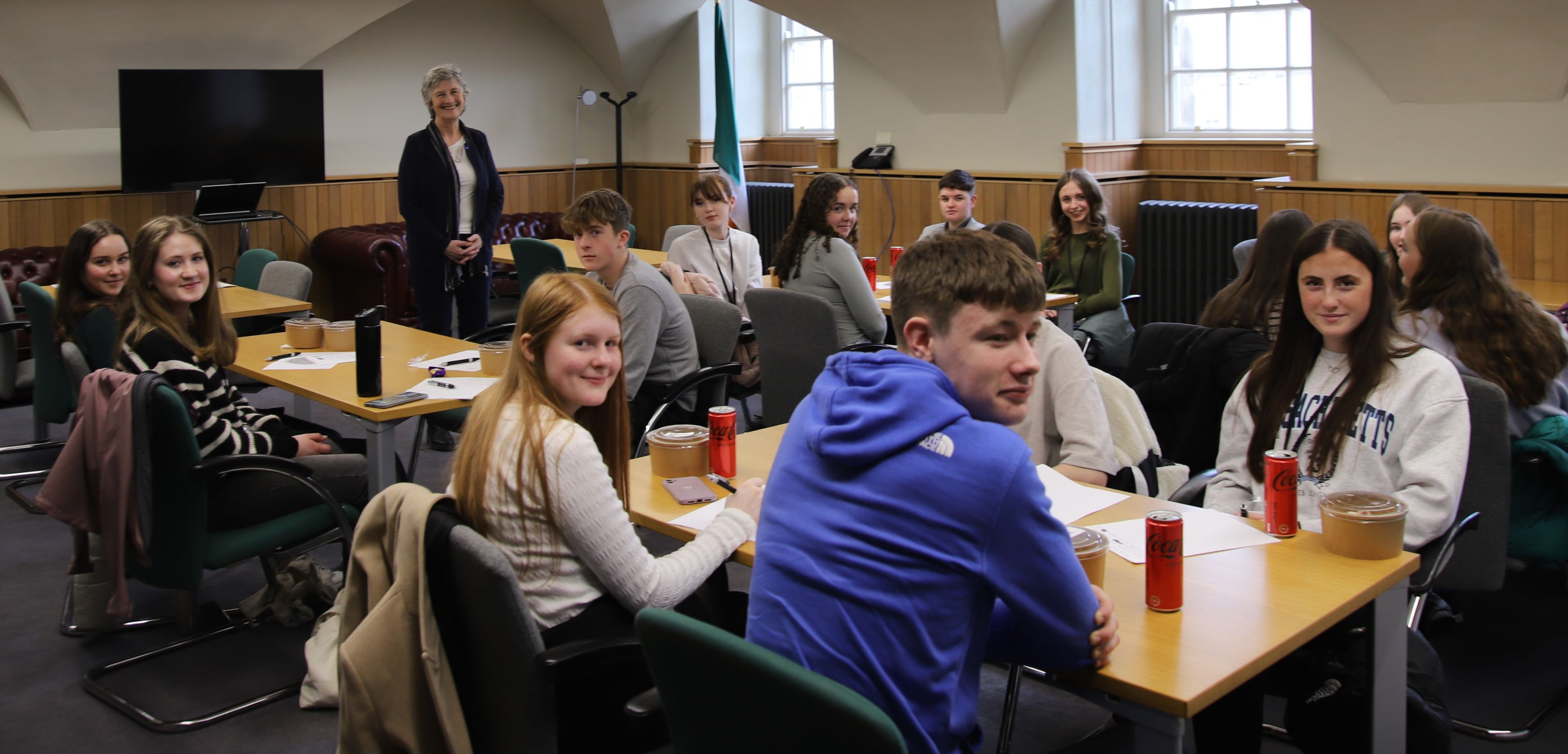 The students meet the Leas-Cheann Comhairle