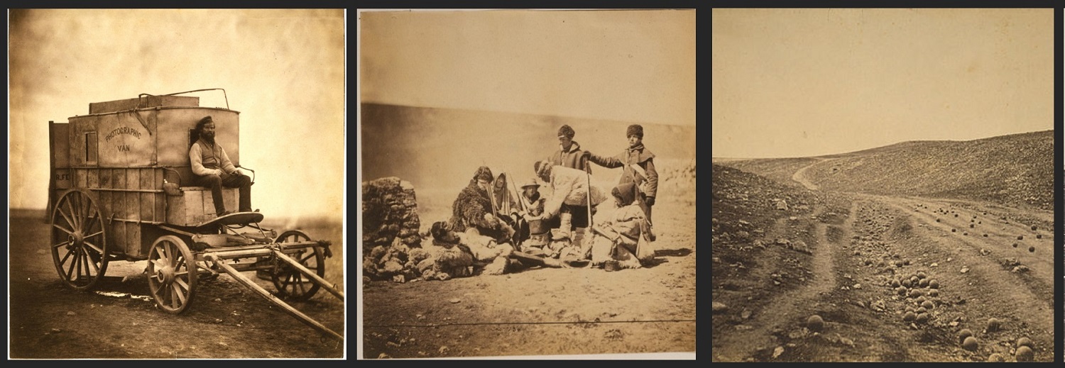 Three photos taken during the Crimean War