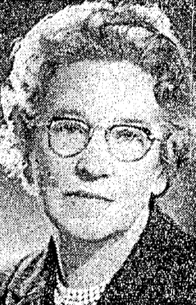 Grainy black and white face-level photograph of Mary Frances Davidson, a former Member of Seanad Éireann
