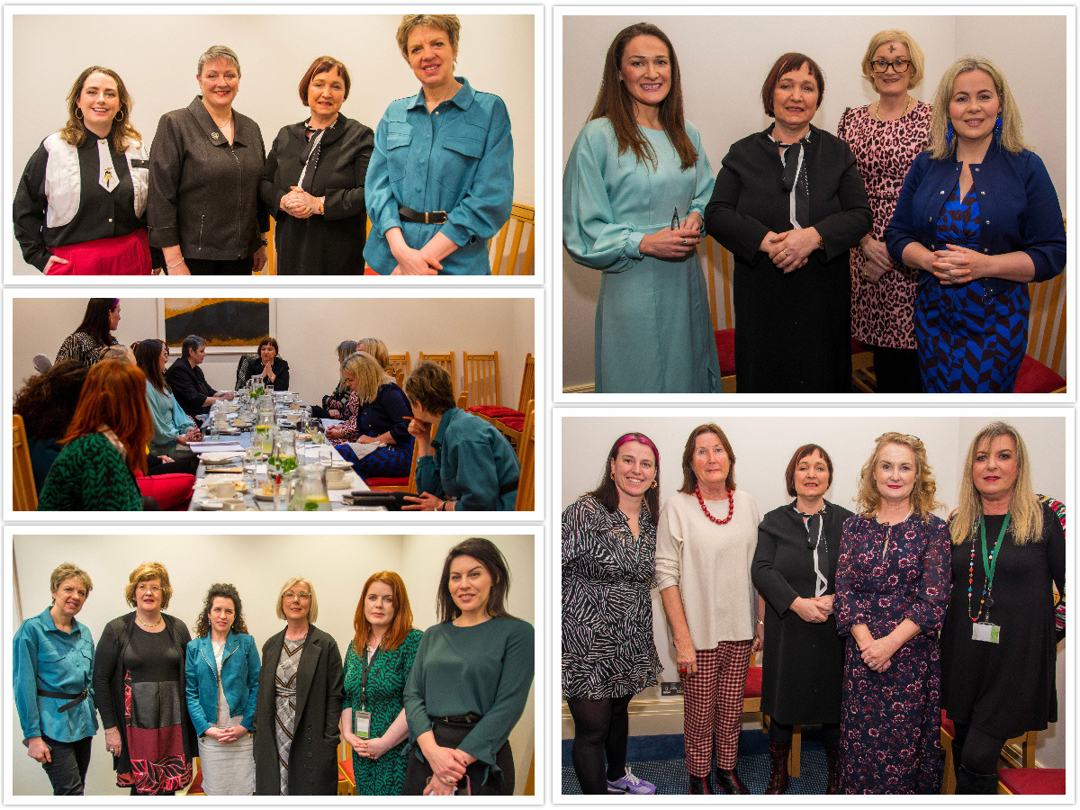 Members of the Irish Women's Parliamentary Caucus meeting in Leinster House, Dublin in March 2022