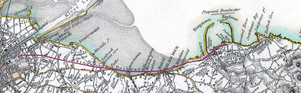 Map of Dublin-Kingstown railway, 1837