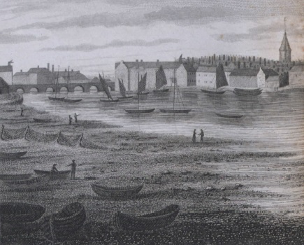 Engraving of a southwest view of Galway town, 1820