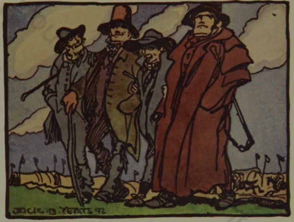 Illustrated image The Sportsmen, by Jack B Yeats from travel book Ramble in ireland