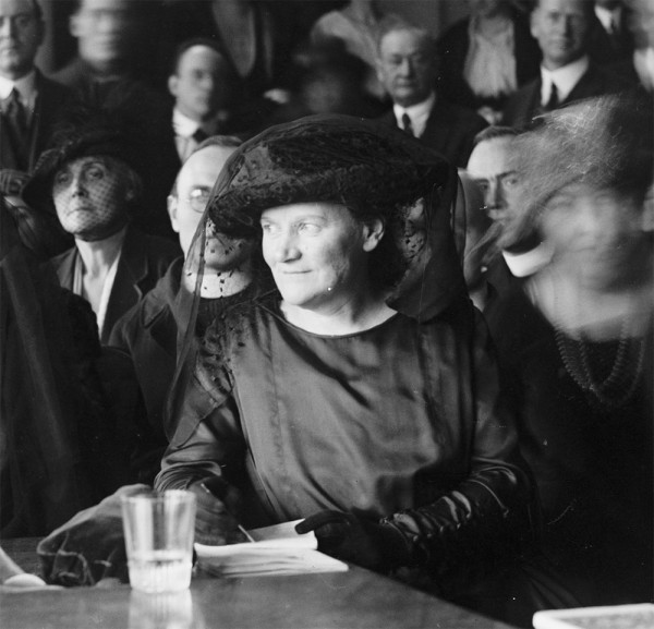 Mary MacSwiney at a meeting in the USA