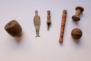 Six children's toys dating from the 19th century