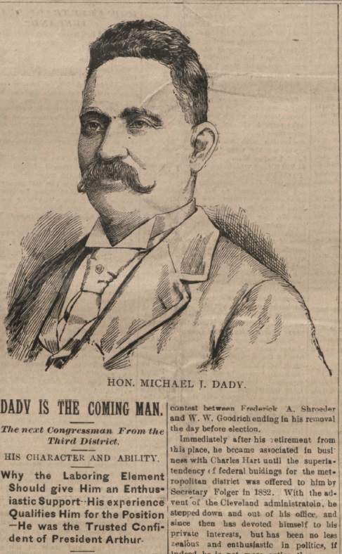 Portrait and profile of Michael J Dady