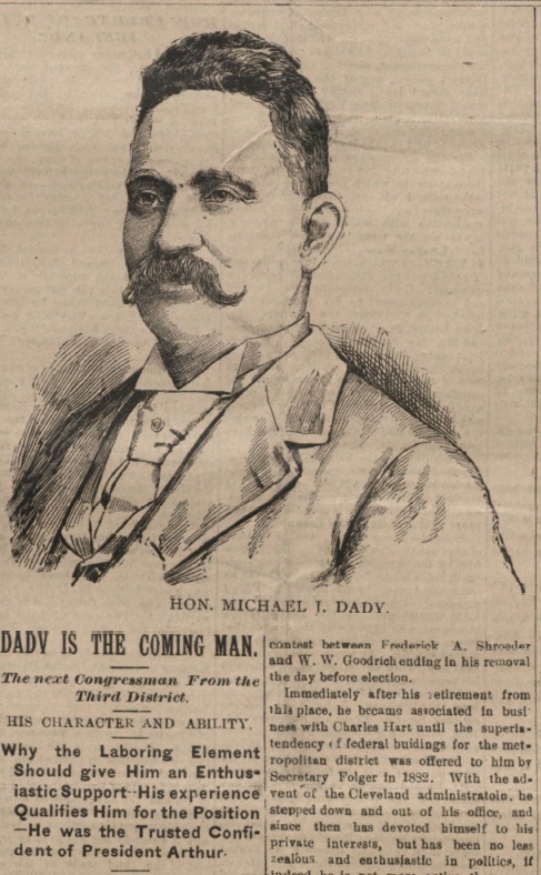 Portráid de Michael J. Dady agus a phróifíl