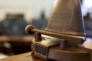 Close-up of bell used by Chairman of the Seanad during a sitting