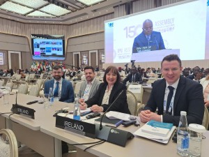 The Irish delegation during a meeting of the IPU in Tashkent in April 2025