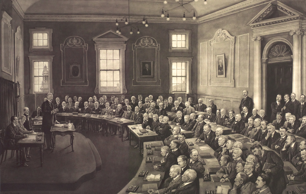 Sir Horace Plunkett addressing the Convention / Image courtesy of the National Library of Ireland