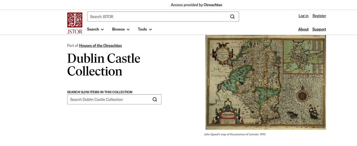 Screenshot of JSTOR Open Community Collections