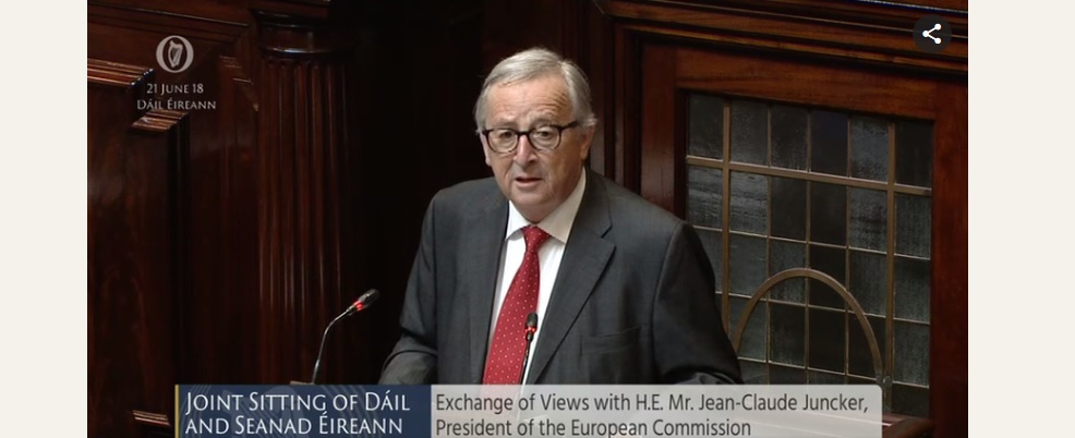 President of the European Commission, Jean-Claude Juncker, addressing Dáil and Seanad joint sitting