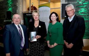 Ceann Comhairle Seán Ó Fearghaíl TD, Senator Ivana Bacik, Marguerite Sayers and Sean Rainbird.