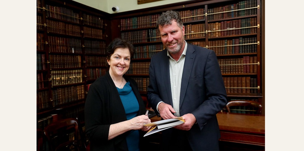 Prof Fiona Regan and 4.	Senator Antony Lawlor at the Royal Irish Academy